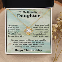 Load image into Gallery viewer, 71st Birthday Gifts for Daughter - To My Daughter Necklace
