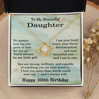 Load image into Gallery viewer, 100th Birthday Gifts for Daughter - To My Daughter Necklace
