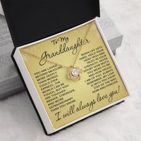 Load image into Gallery viewer, Granddaughter Gift To My Granddaughter Necklace from Grandpa Grandma Grandparents for Graduation Christmas Birthday Love Knot Pendant
