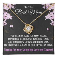 Load image into Gallery viewer, To The Best Mom Love Knot Necklace – Heartfelt Gift for Mom with Message Card ShineOn Fulfillment
