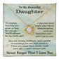 Gifts Ideas for Daughter, To My Daughter Necklace, Love Knot Necklace for Daughter