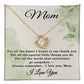 Love Knot Necklace for Mom - I Love You Necklace for Mom - I Love You Jewelry for Mothers