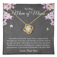 Load image into Gallery viewer, To the Mom of Moms Necklace from Son with Message Card, Sentimental Love Knot Gift for Mom ShineOn Fulfillment
