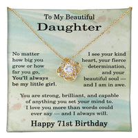 Load image into Gallery viewer, 71st Birthday Gifts for Daughter - To My Daughter Necklace
