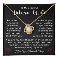 Load image into Gallery viewer, To My Future Wife Necklace, Bride to Be Jewelry for Wedding Day, Anniversary - Love Knot Pendant for Fiancée
