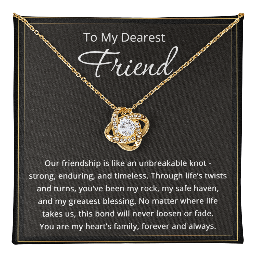 To My Friend Necklace for Women Friendship Necklace The Knot Of Bestie Jewelry BFF Gift Love Knot Pendant