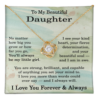 Load image into Gallery viewer, To My Beautiful Daughter Necklace No Matter How Big You Grow or How Far You Go
