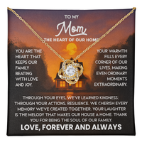 Load image into Gallery viewer, To Mom Necklace with Message Card, Sentimental Love Knot “Heart of Our Home” Gift for Mom
