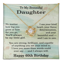 Load image into Gallery viewer, 60th Birthday Gifts for Daughter - To My Daughter Necklace

