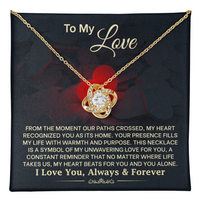 Load image into Gallery viewer, To My Love Necklace for Wife – Love Knot Necklace for Wife - Wedding Anniversary Jewelry for Women
