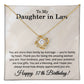37th Birthday Gifts for Daughter in Law - To My Daughter in Law Necklace