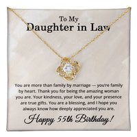 Load image into Gallery viewer, 55th Birthday Gifts for Daughter in Law - To My Daughter in Law Necklace

