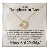 Load image into Gallery viewer, 97th Birthday Gifts for Daughter in Law - To My Daughter in Law Necklace
