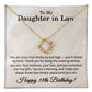 18th Birthday Gifts for Daughter in Law - To My Daughter in Law Necklace