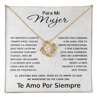 Load image into Gallery viewer, Regalo para mujer cumpleaños Regalo De Aniversario en español Collar Love Knot in standard box
