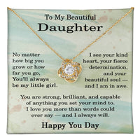 Load image into Gallery viewer, Birthday Gifts for Daughter Adult - To My Beautiful Daughter Necklace
