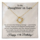 17th Birthday Gifts for Daughter in Law - To My Daughter in Law Necklace