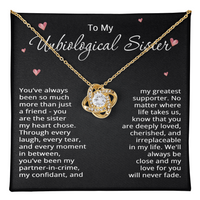 Load image into Gallery viewer, To My Unbiological Sister Necklace for Women Best Friend Gifts for Christmas Bestie Birthday Step Sister Gift for Her Bonus Sister Friendship BFF Sister-in-Law Gift
