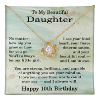 Load image into Gallery viewer, 10th Birthday Gifts for Daughter - To My Daughter Necklace
