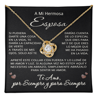 Load image into Gallery viewer, Regalo Para Mi Esposa de Esposo, Collar Nudo de Amor - Spanish Wife Necklace Gift
