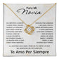 Regalo Para Novia Cumpleaños, Regalo De Aniversario Romántico en Español - Collar Love Knot
