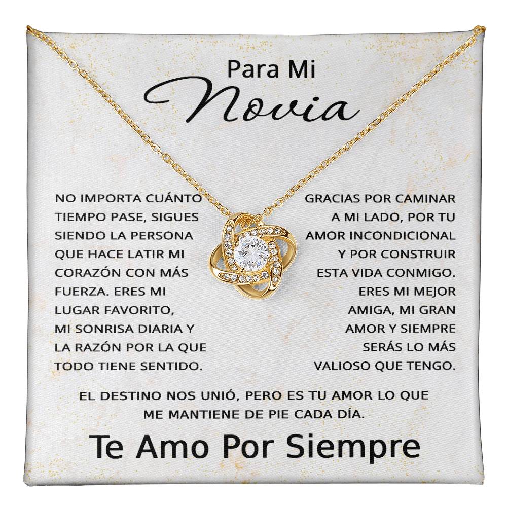 Regalo Para Novia Cumpleaños, Regalo De Aniversario Romántico en Español - Collar Love Knot