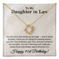 91st Birthday Gifts for Daughter in Law - To My Daughter in Law Necklace