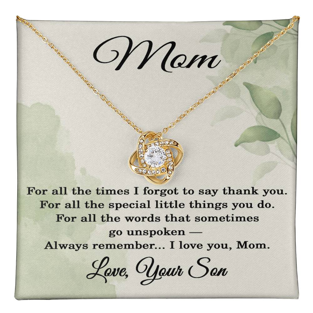 Mom Necklace from Son - Mom Birthday Gift from Son - Jewelry for Mothers from Son