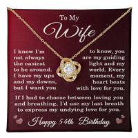 Load image into Gallery viewer, 54th Birthday Gifts for Wife - To My Wife Necklace
