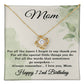 72nd Birthday Gifts for Mom - 72nd Birthday Necklace for Mom - Happy 72nd Birthday Jewelry for Mothers