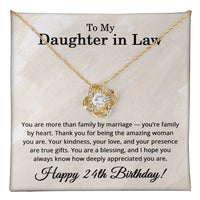 Load image into Gallery viewer, 24th Birthday Gifts for Daughter in Law - To My Daughter in Law Necklace
