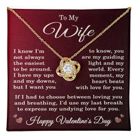 Load image into Gallery viewer, Valentine's Day Necklace for Wife, Love Knot Jewelry from Husband with Box
