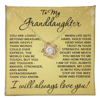 Load image into Gallery viewer, Granddaughter Gift To My Granddaughter Necklace from Grandpa Grandma Grandparents for Graduation Christmas Birthday Love Knot Pendant
