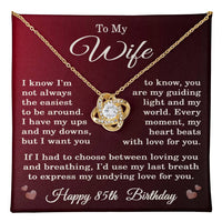 Load image into Gallery viewer, 85th Birthday Gifts for Wife - To My Wife Necklace
