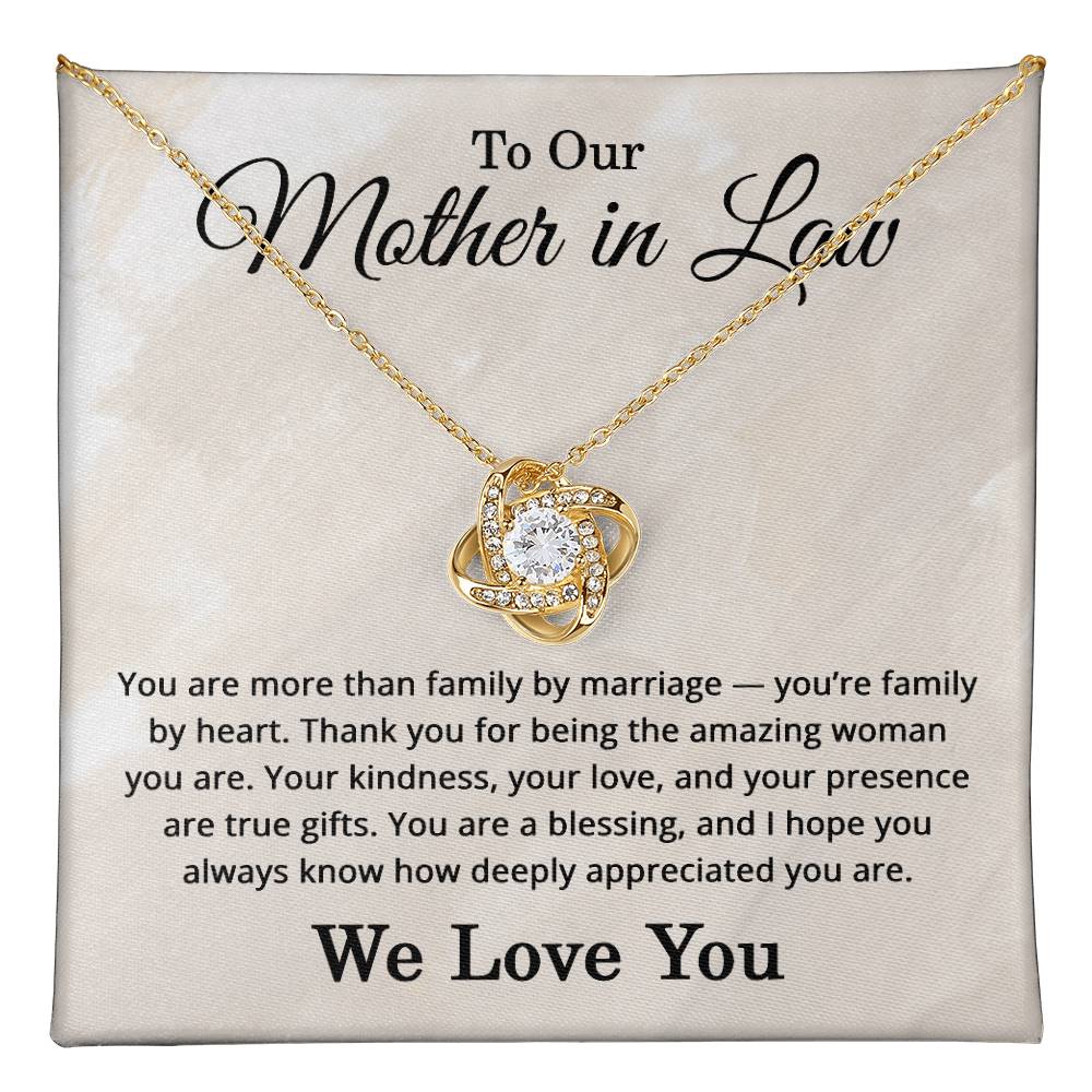 To Our Mother in Law Necklace - Mother in Law Gifts from All of Us