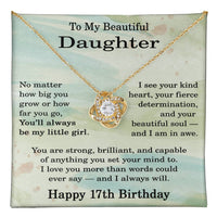 Load image into Gallery viewer, 17th Birthday Gifts for Daughter - To My Daughter Necklace
