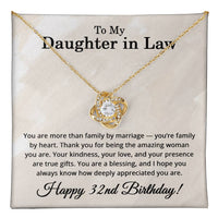 Load image into Gallery viewer, 32nd Birthday Gifts for Daughter in Law - To My Daughter in Law Necklace
