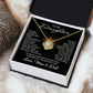 To Our Daughter Necklace – Gift from Mom and Dad – Love Knot Pendant for Birthday or Christmas