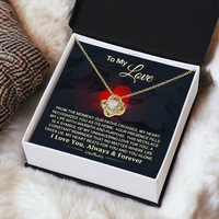Load image into Gallery viewer, To My Love Necklace for Wife – Love Knot Necklace for Wife - Wedding Anniversary Jewelry for Women
