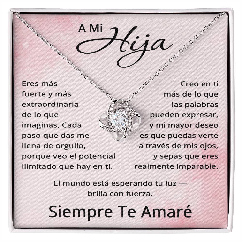 A Mi Hija Collar - A Mi Hija Necklace - Regalo Para Mi Hija En Español - Gift for My Daughter in Spanish