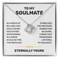 To My Soulmate Necklace for Women Wedding Day Gift for Bride from Groom