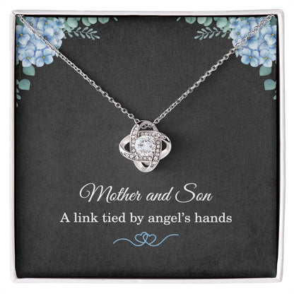 Mother’s Day Gift from Son – Mother Necklace from Son for Birthday or Christmas – A Link Tied by Angels Hands