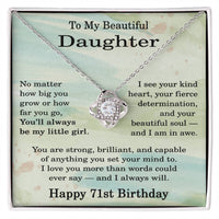 Load image into Gallery viewer, 71st Birthday Gifts for Daughter - To My Daughter Necklace
