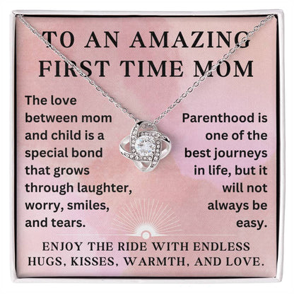 Mother’s Day Necklace for First Time Mom – Birthday or Baby Shower Gift from Family or Friends
