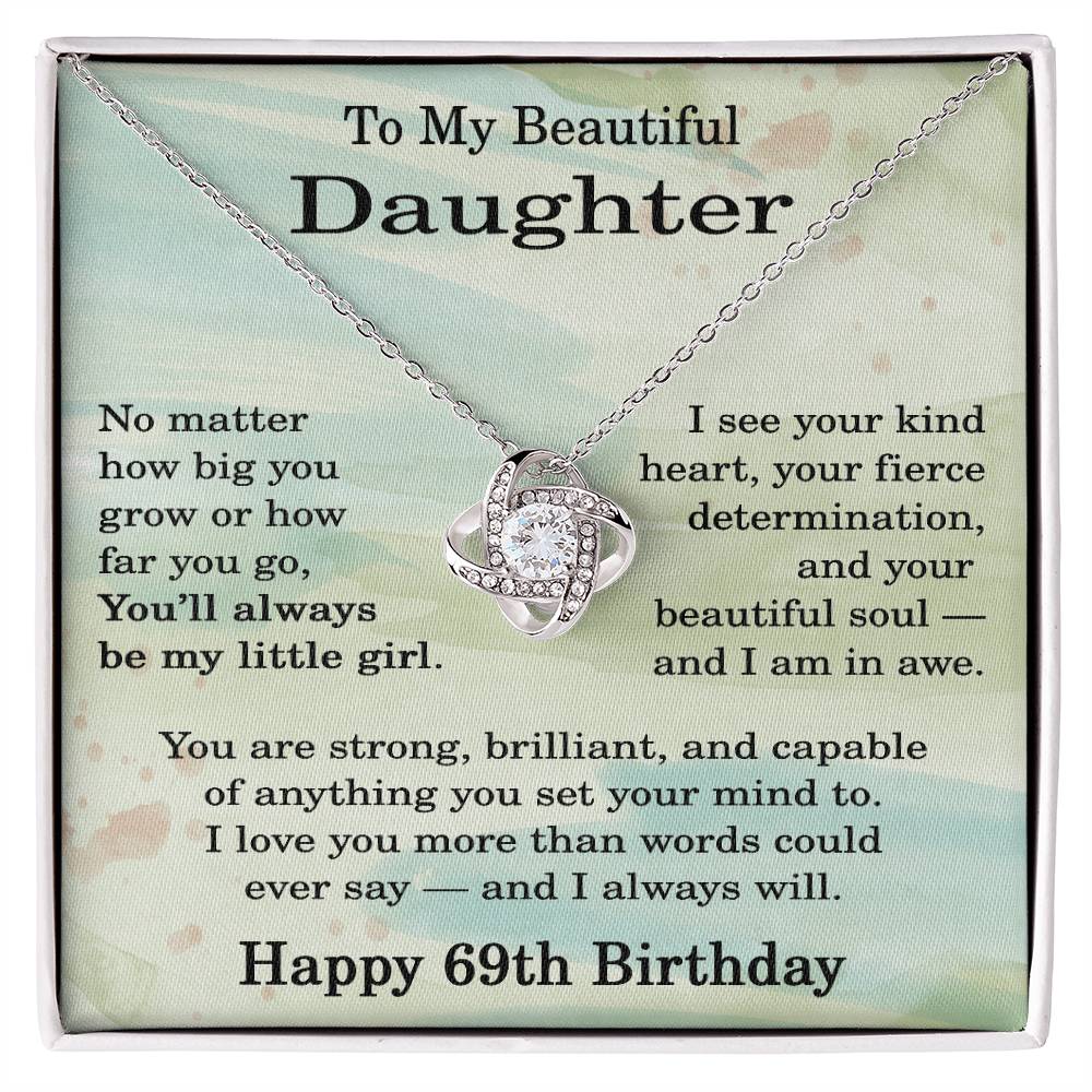 69th Birthday Gifts for Daughter - 69th Birthday Necklace for Daughter - Birthday Gift Ideas for 69 Year Old Daughter
