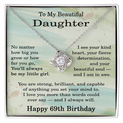 69th Birthday Gifts for Daughter - 69th Birthday Necklace for Daughter - Birthday Gift Ideas for 69 Year Old Daughter