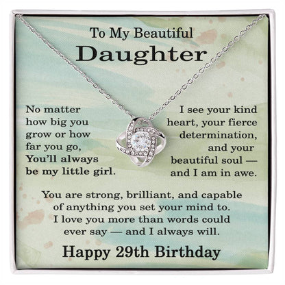29th Birthday Gifts for Daughter - 29th Birthday Necklace for Daughter - Birthday Gift Ideas for 29 Year Old Daughter