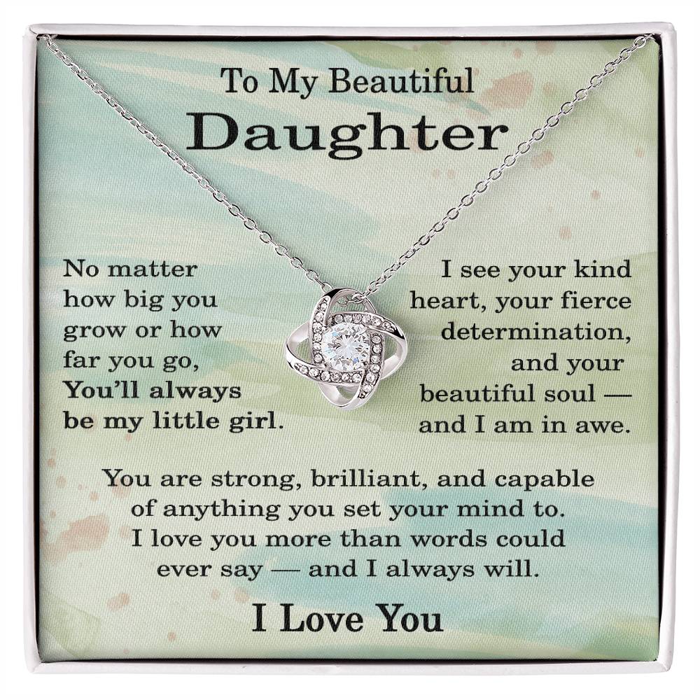 To My Daughter Necklace from Dad and Mom