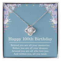 Load image into Gallery viewer, 100th Birthday Gifts for Women Best Friend Gift for Her 100 Year Old Birthday Necklace
