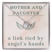 Load image into Gallery viewer, Necklace for Mom from Daughter, Mother and Daughter Love Knot with Angel Wings Message Card ShineOn Fulfillment

